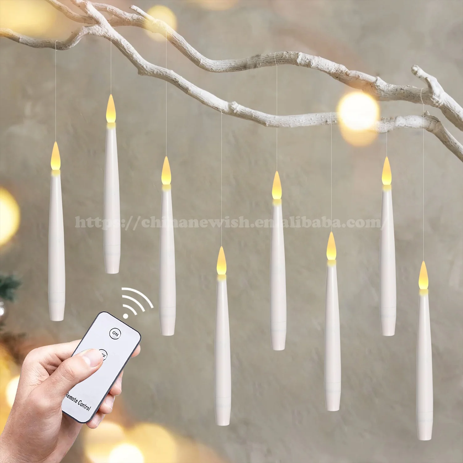 Newish  22pcs Magic Wand Remote Timer Flameless Taper Floating Christmas Decorations Xmas Led Candles Light