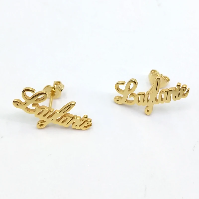 Personalized Name Earrings Stylish Environmentally Friendly