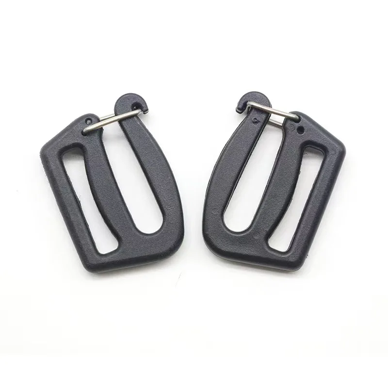 25mm Webbing Connecting Clip Open Plastic Adjustable Metal Wire Spring Ladder Lock G Hook Swivel Snap Buckle for Camera Belt