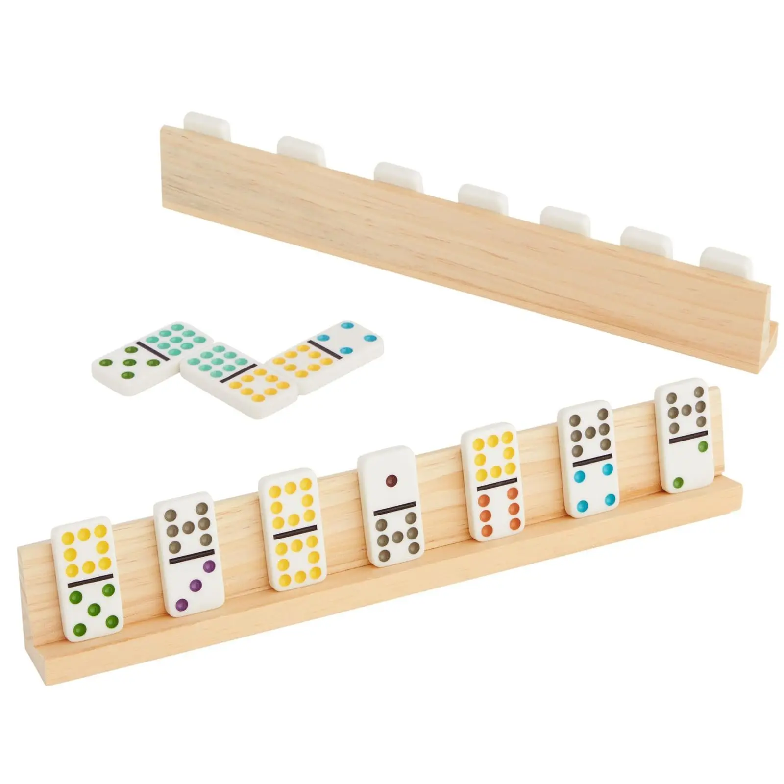 Wooden Domino Racks - Premium Holders for Game Organizers