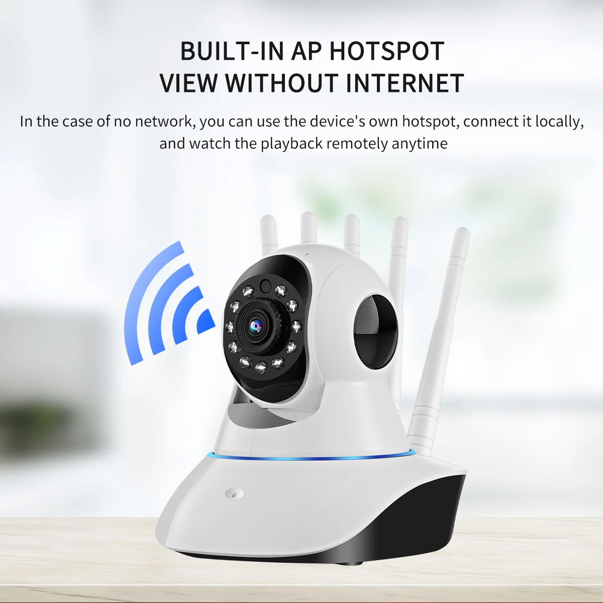 1080P HD Night Vision Camera, Indoor Outdoor Waterproof Wifi Home Security Mobile Phone Remote Monitoring Camera