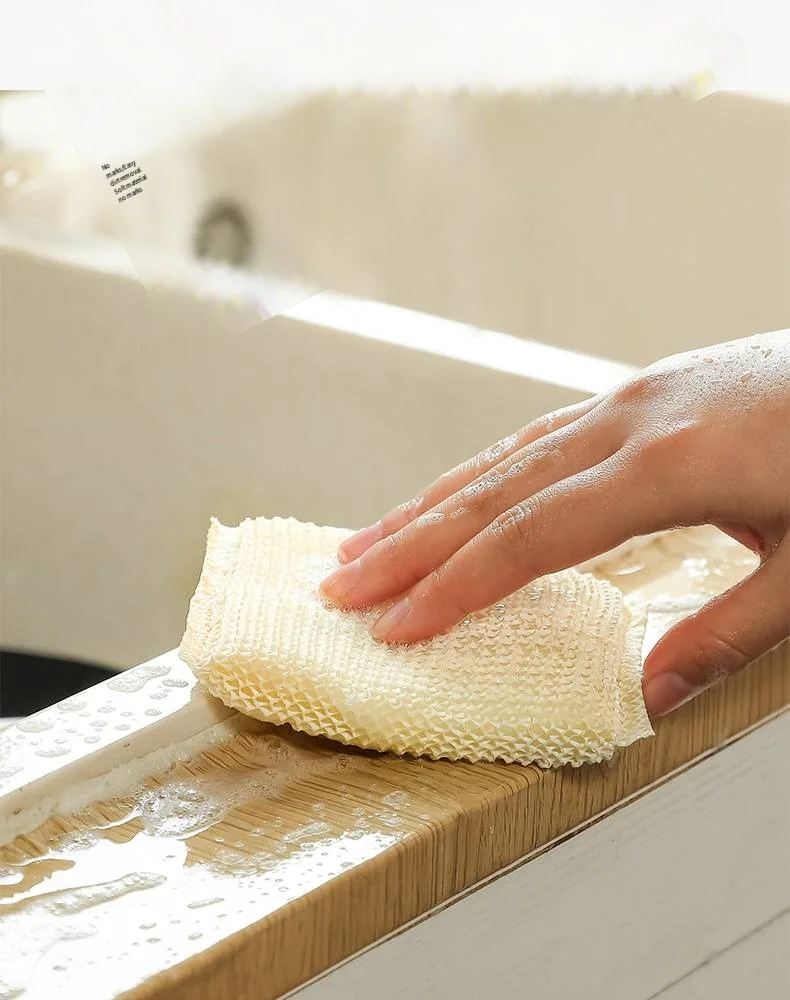 Bamboo and wood fiber dishwashing cloth Dishwashing towel Sponge brush pot dishwashing cloth cleaning brush factory