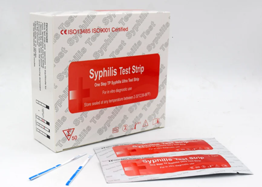 Medical Disposable Infectious disease 1 Step Quick Check 2.5 mm WB/Serum/Plasma Syphilis Test Strip details