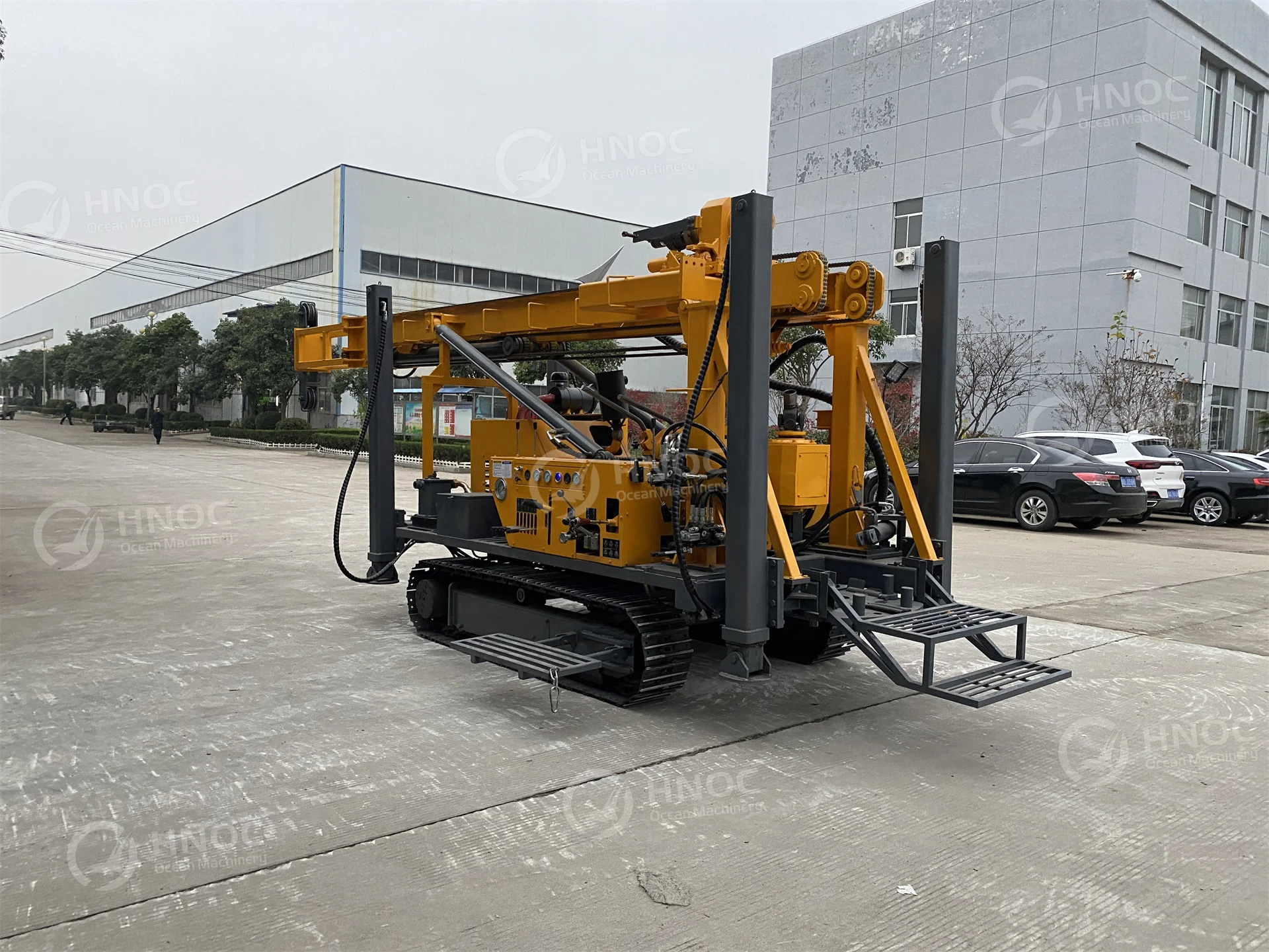 300m Depth High Power Hydraulic Diesel-Powered Rotary Drilling Rig for Water Well Borewell Drilling Multifunctional