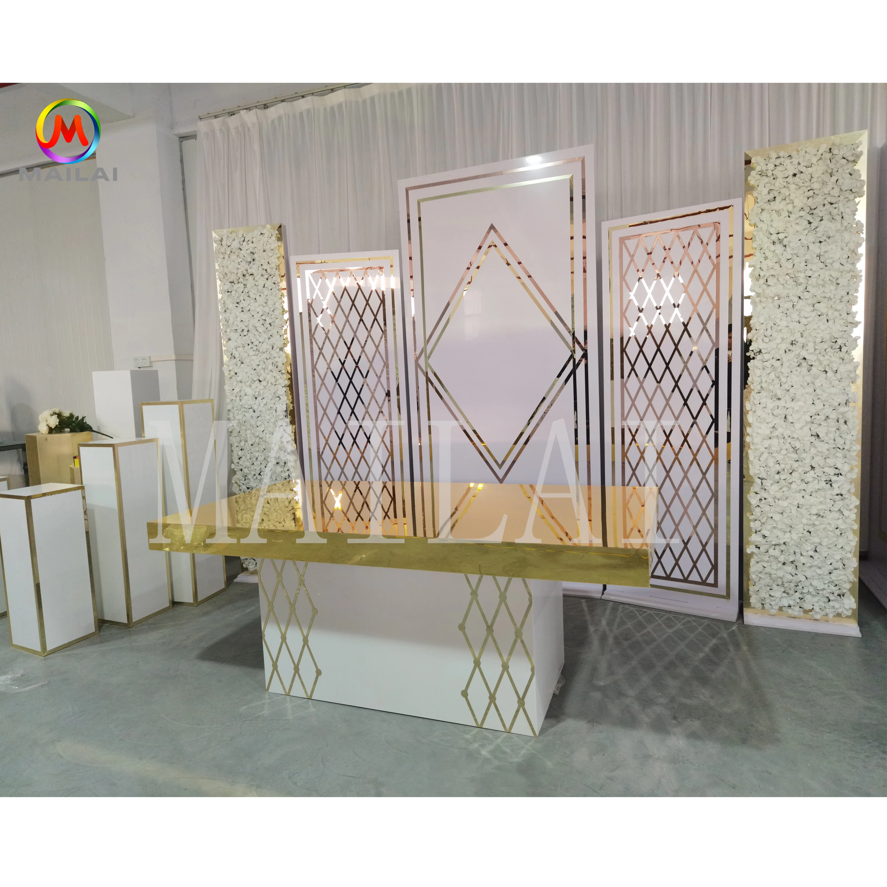 Оптовая продажа, высококачественный акриловый фон для свадьбы, витрина для свадебных принадлежностей