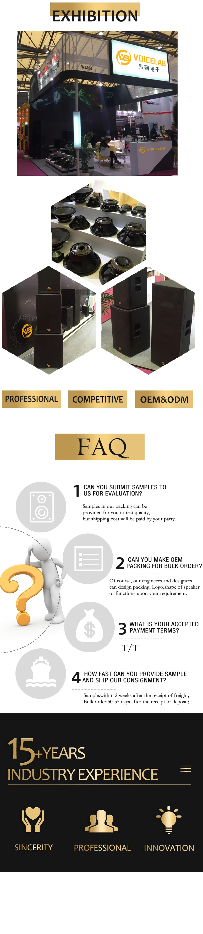 Vb18ps100 18 Inch Subwoofer Low Frequency Driver 8 Ohm Professional