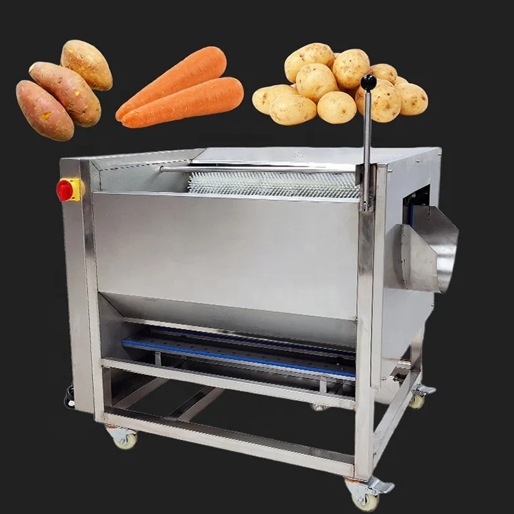 Commercial Root Vegetable Potato Cleaning Peeling Machine Ginger Washing and Peeling Machine