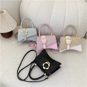 New Style Factory Direct Korean Fashion Shiny Handbag Elegant Luxury Mini PU Leather Women Messenger Bag