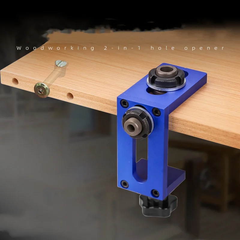 TEBAK W-113Woodworking Drilling Locator Guide  Hole Drilling Guide Jig Drill Bit Kit Furniture Puncher Carpentry Positioner Tool