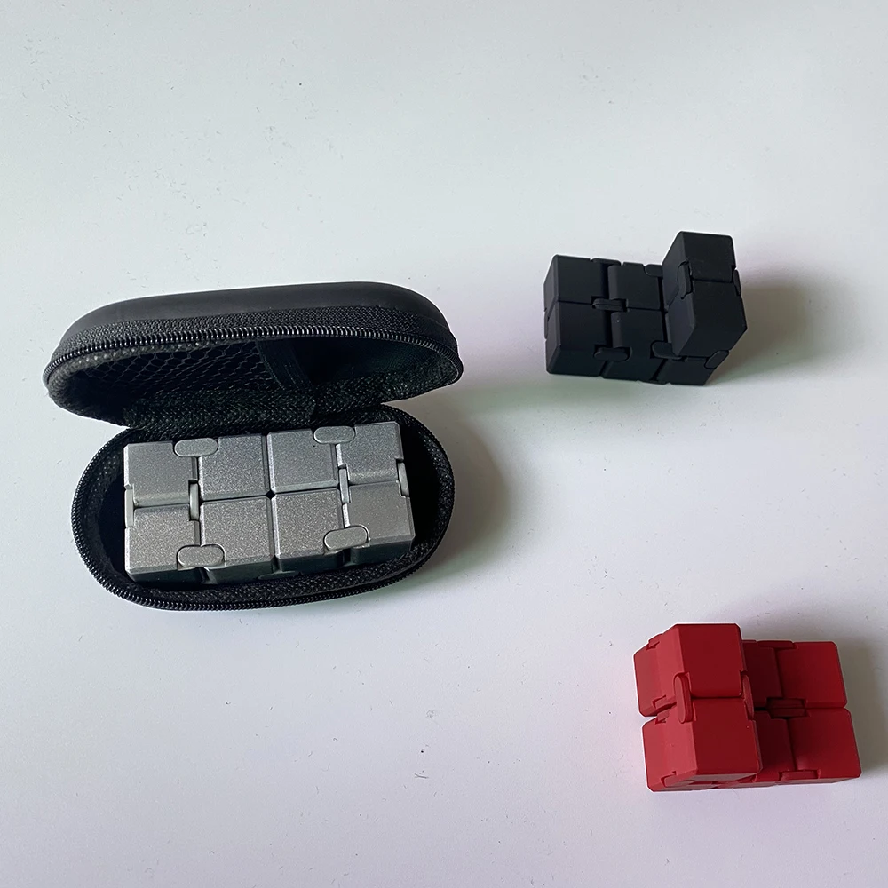 2021 Square Decompression Metal Painting Infinity Gadget Spinner Magic Fidget Cube for Killing Time