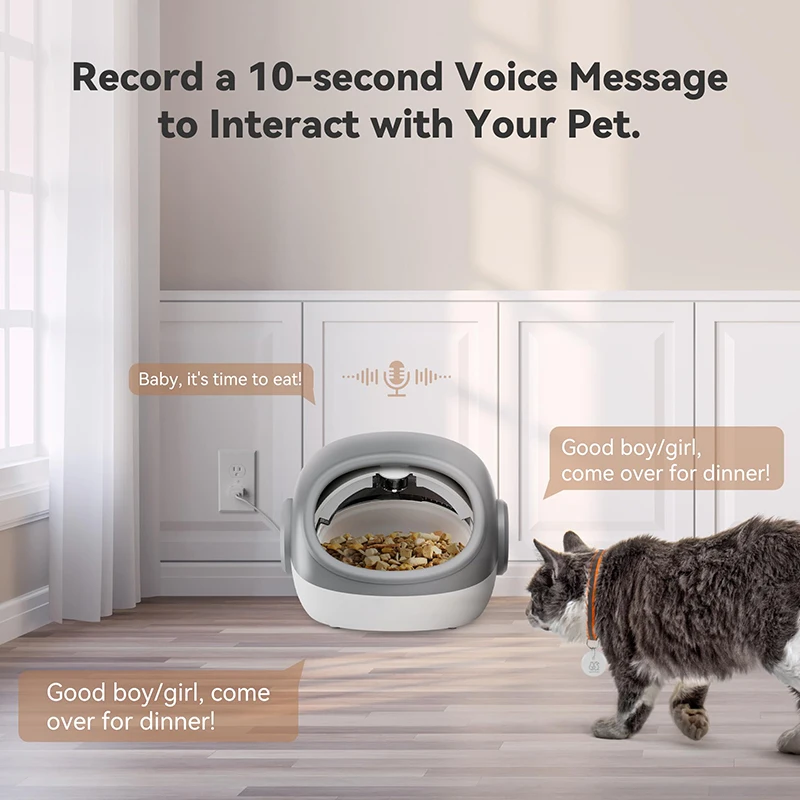 2025 Hot Automatic Cat Feeder Timed Smart Dog Food Auto Microchip Pet Feeder Wet and Cat Dry Food Dispenser with Collar Sensor