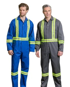 Flame Resistant Hi Vis with Leg Zipper Coverall Fire Resistance FR Safety Coverall for Men