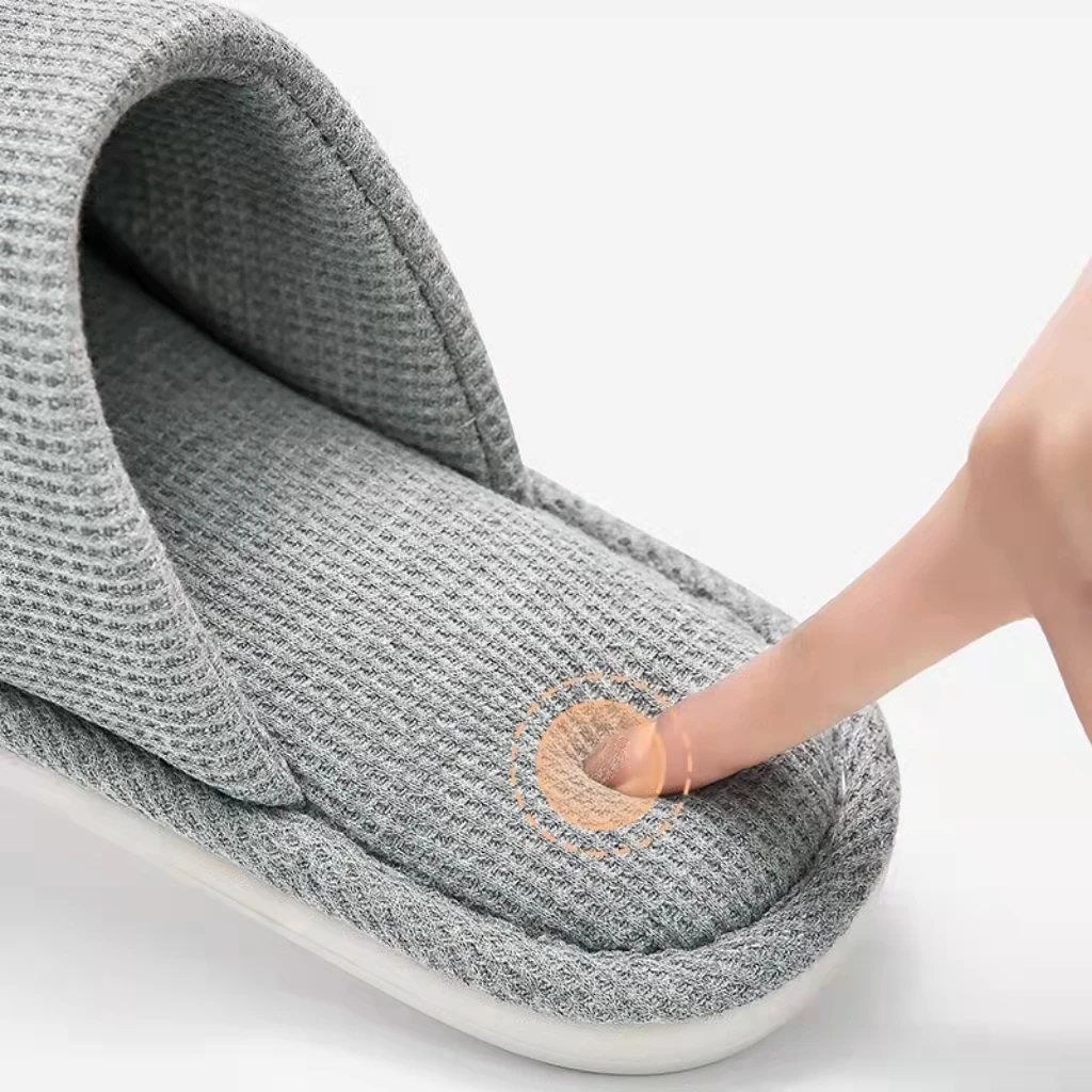 Wholesale Customized Economic Commercial Hotel Home Slippers Pile Fabric  Spa Slippers