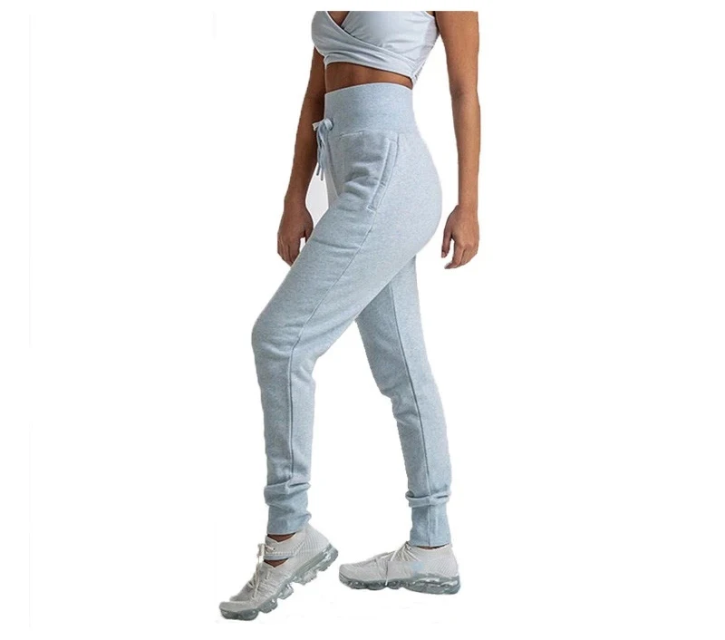 Light Blue Tapered Sweatpants Fitness 