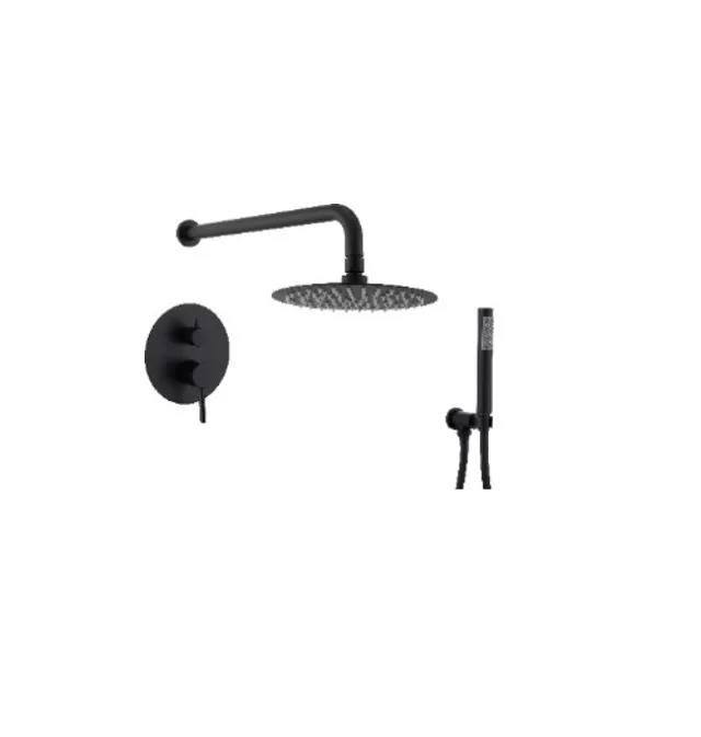 Hot Sale Matte black finish Wall Mounted Bathroom Shower Faucet OEM