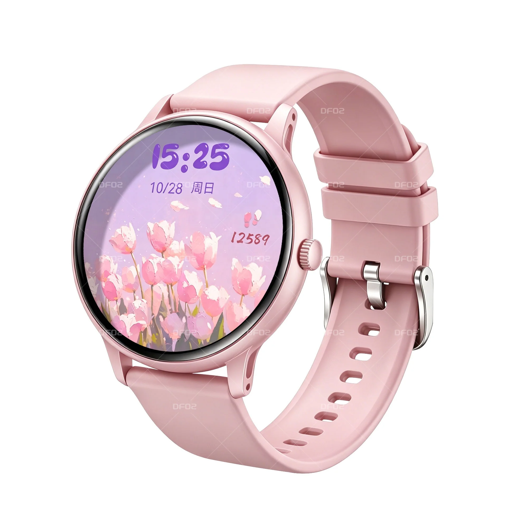 Sports Smart Watch DF02 IPS Calendar Alarm Clock Wireless Charger IP67 Waterproof for App Control Silicone Custom Logo Case