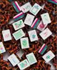 Fichas de Mahjong con reverso beige nacarado y tigre