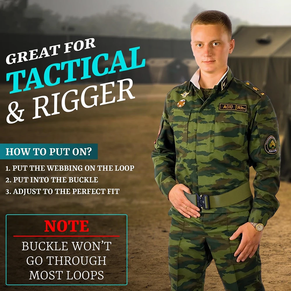 Adjustable Training Tactical Belts Work Hiking Riggers Web Nylon Waistband Belt with Quick Release Metal Buckle