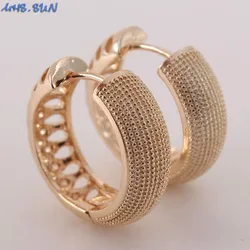 MHS.SUN Newest Fashion Jewelry Gold Plated Hollow Out Design Hoop Earrings Wholesale Copper Earrings For Women Party Gifts