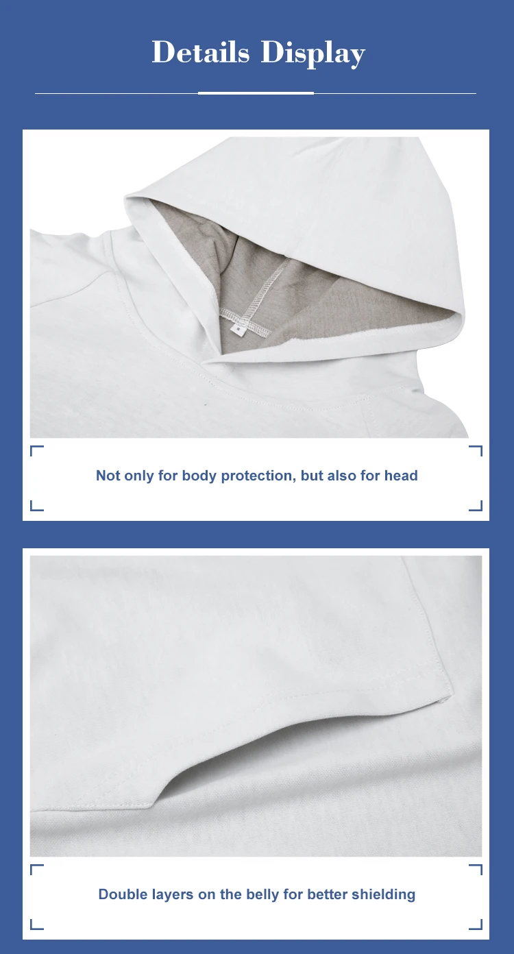 Custom logo Electromagnetic protection Clothing Emf Shielding Sweatshirt protection Men Sweatshirt