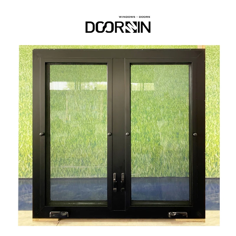 NFRC Certified Custom Double Glazed Windows Windproof Thermal Break Aluminum Frames Casement Windows