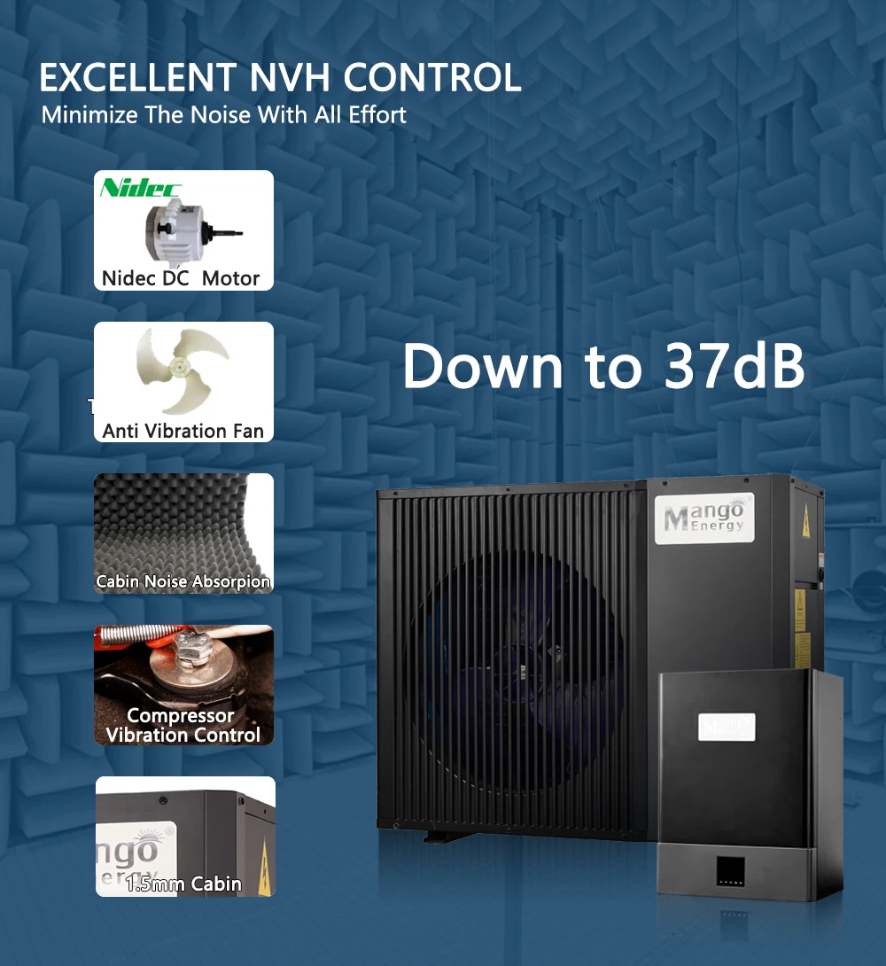 Split High Cop Inverter Heat Pump Air To Water Heatpump Heater Heating