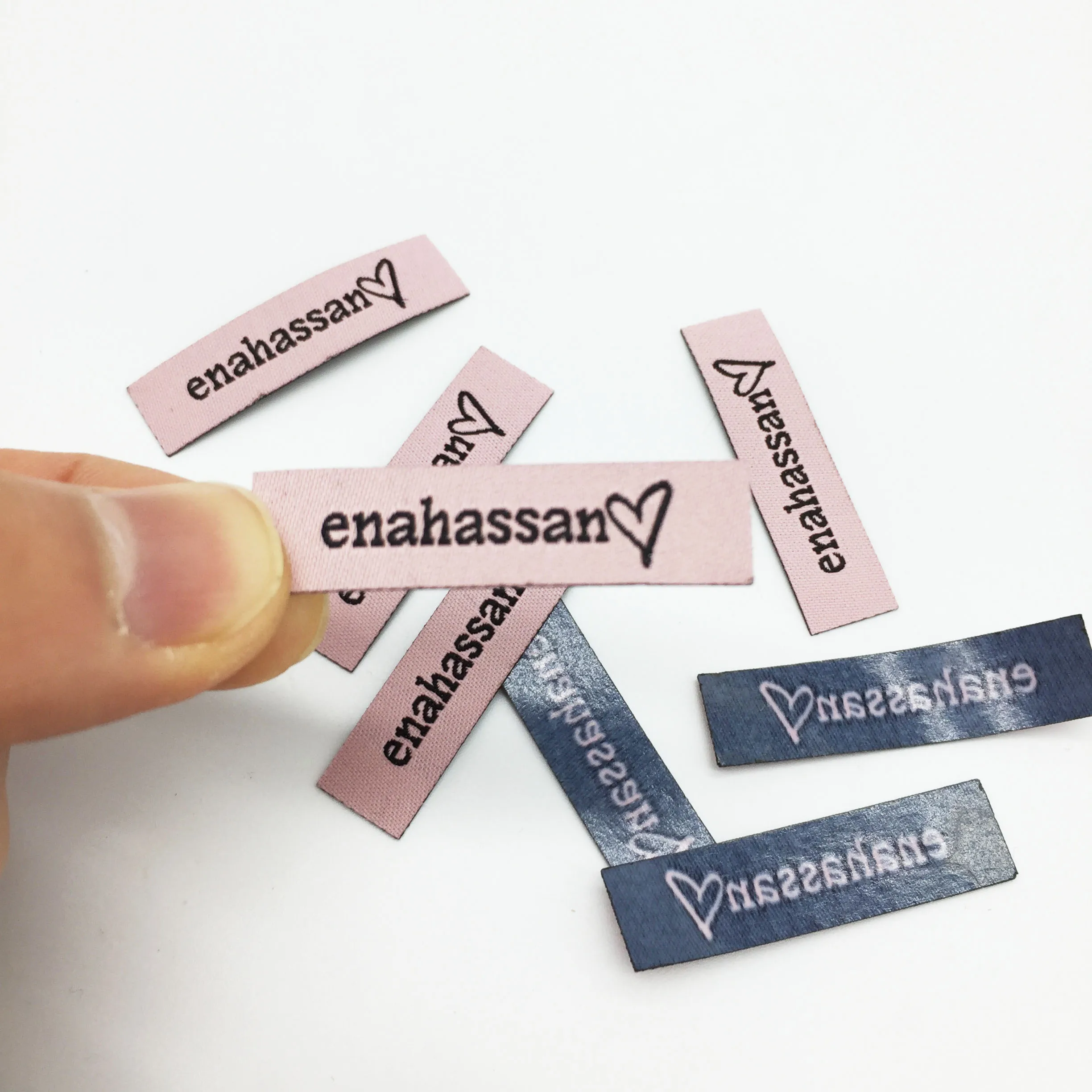 Custom Iron On Clothing Label Laser Cut Adhesive Glue Back Woven Label Buy Iron On Clothing