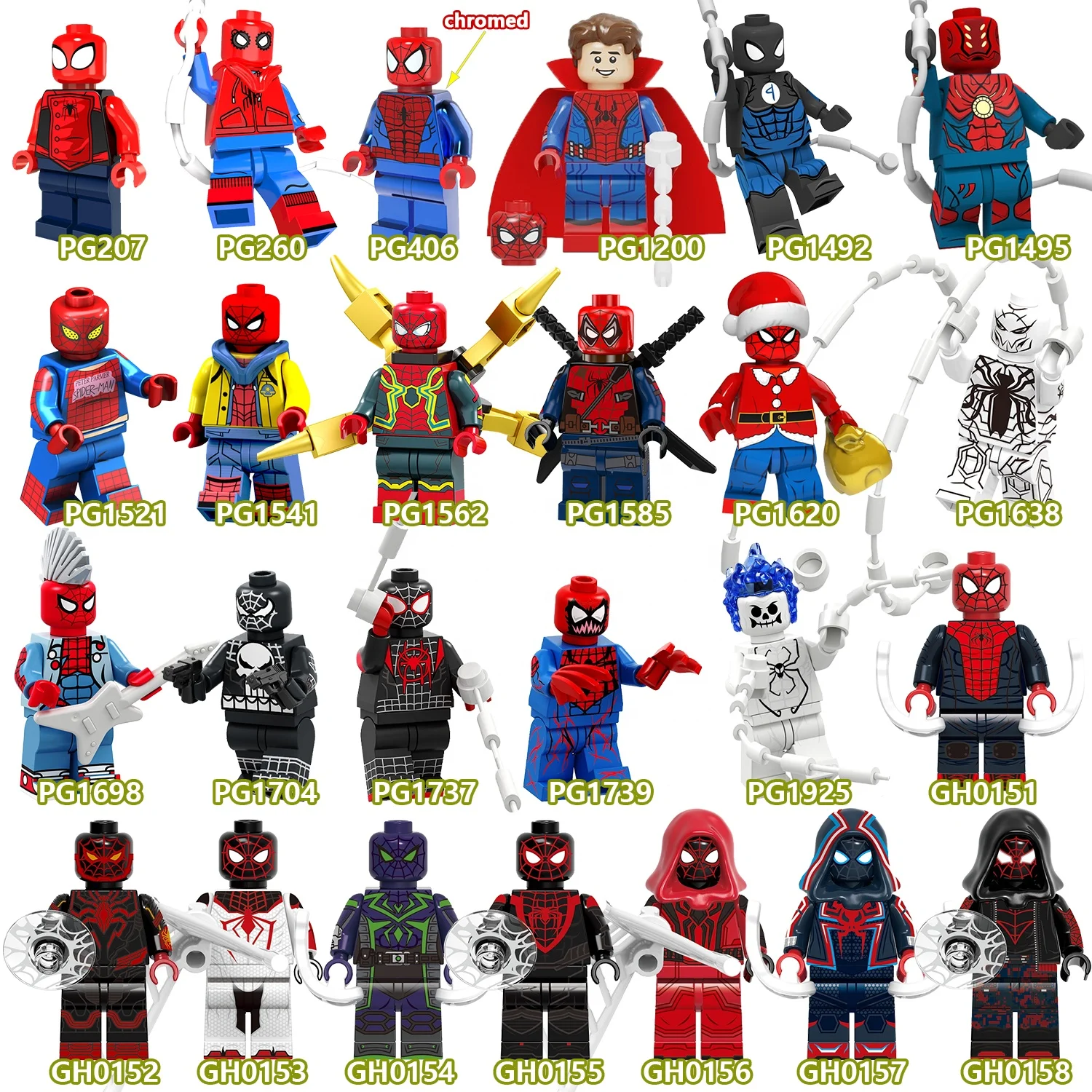 Kf6188 Punk Spider Across The Spider-verse Super Heroes Character Mini ...