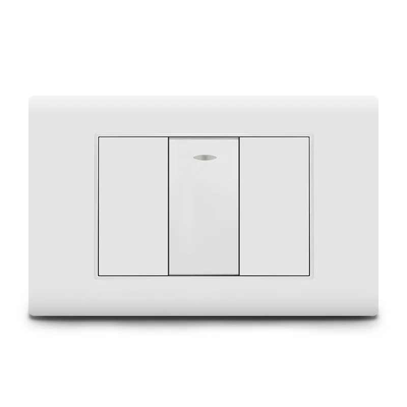 118 Type Us Standard Newest Design 1 Gang 1 Way With 2 Pin Socket Push Button Switch for Us Standard Light Switch Socket