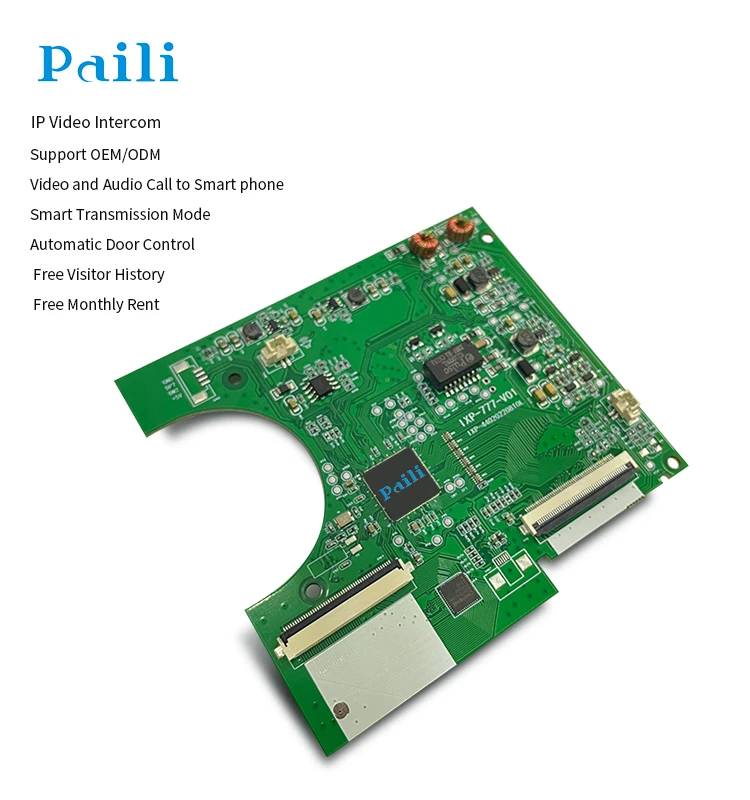 OEM IP Based Video Entry Intercom System PCBA Circuit Board Manufacturer Pcba Assembly  TCP/IP Wired Doophone