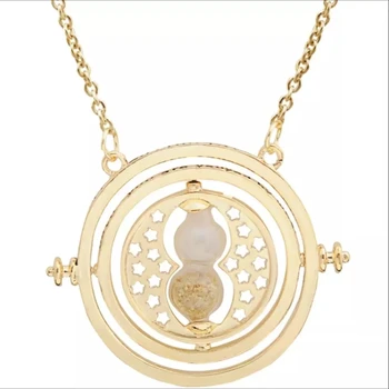 2020 New Fashion Harry P Time Rotatable Converter Hourglass Necklaces Sweater Chain Gold Necklace For Women And Men Jewelry Gift