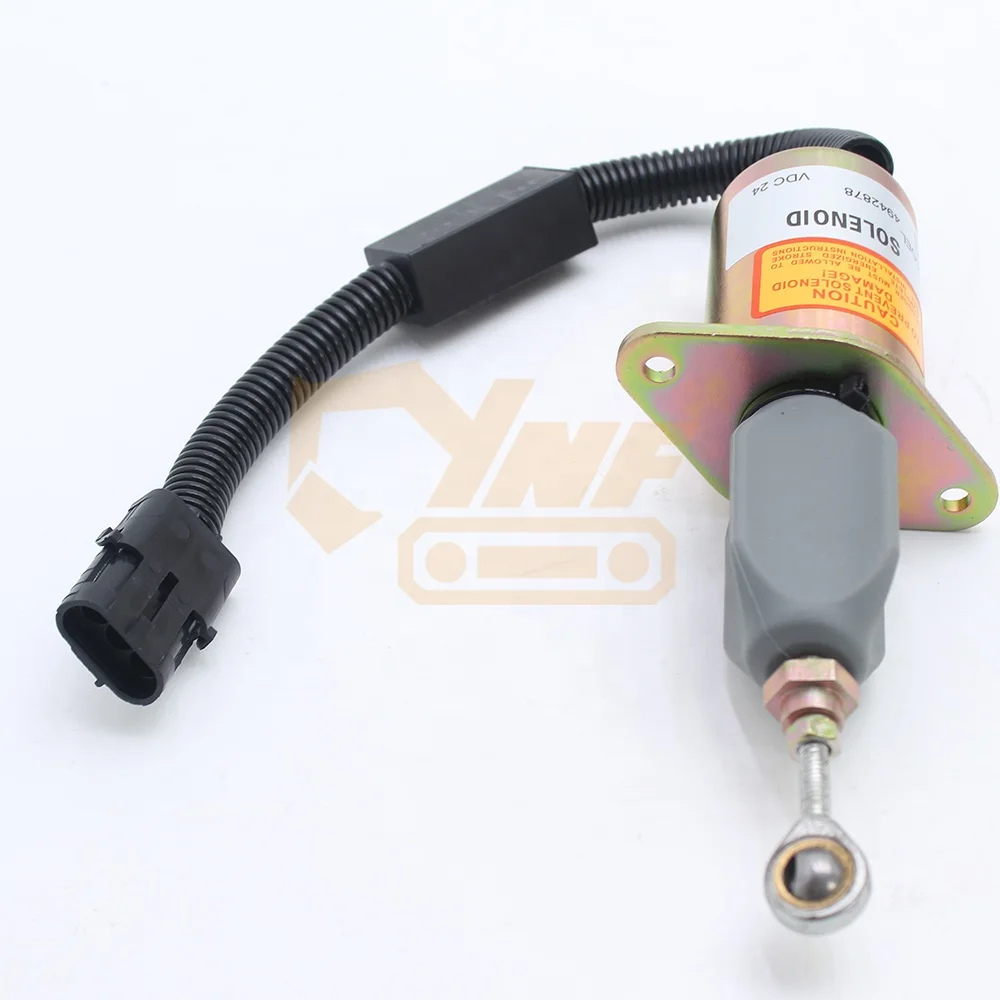 24V 6CT Shutoff Solenoid 3415706 4942878 for C8.3 L cummins diesel Excavator Spare Parts