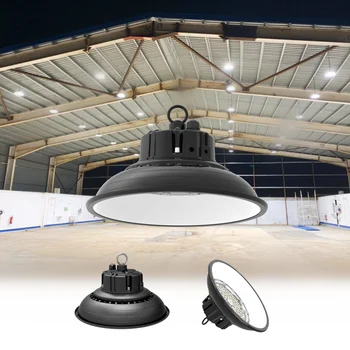 IP65 Commercial Industrial High Bay LED Shop Light 100W 150W 200W Warehouses UFO HighBay Lights with Integrated AL Reflector