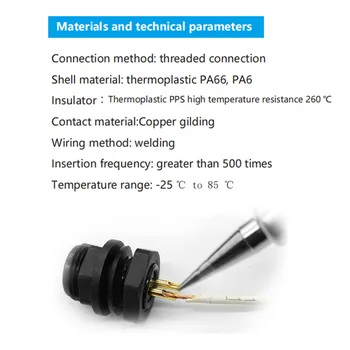 Prise De Courant Aviation - EJ.LIFE - IP68 étanche - 2 Broches - 250V