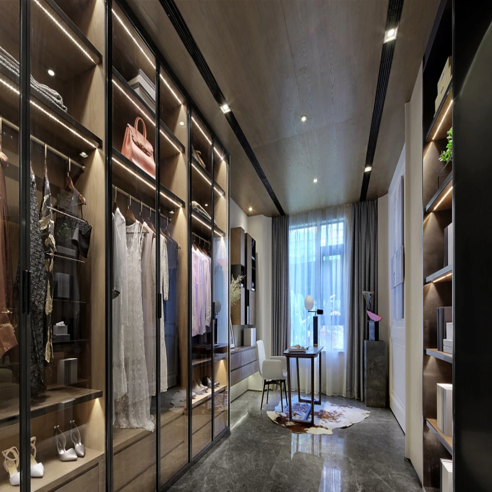 Modern Laminated Doors Plywood Wardrobe Adjustable Stylish