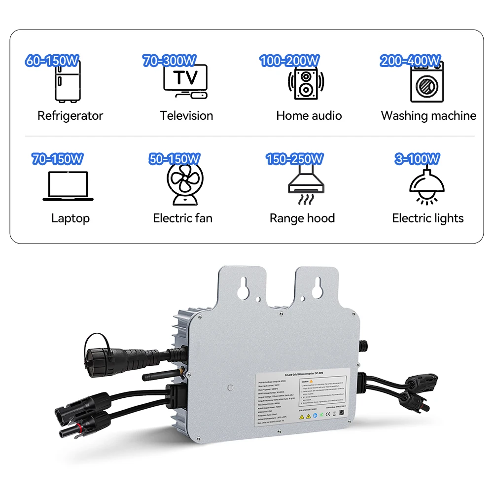 Acrevpower 800w Micro Inverter With Wi-fi Power Down To 600w Vde ...