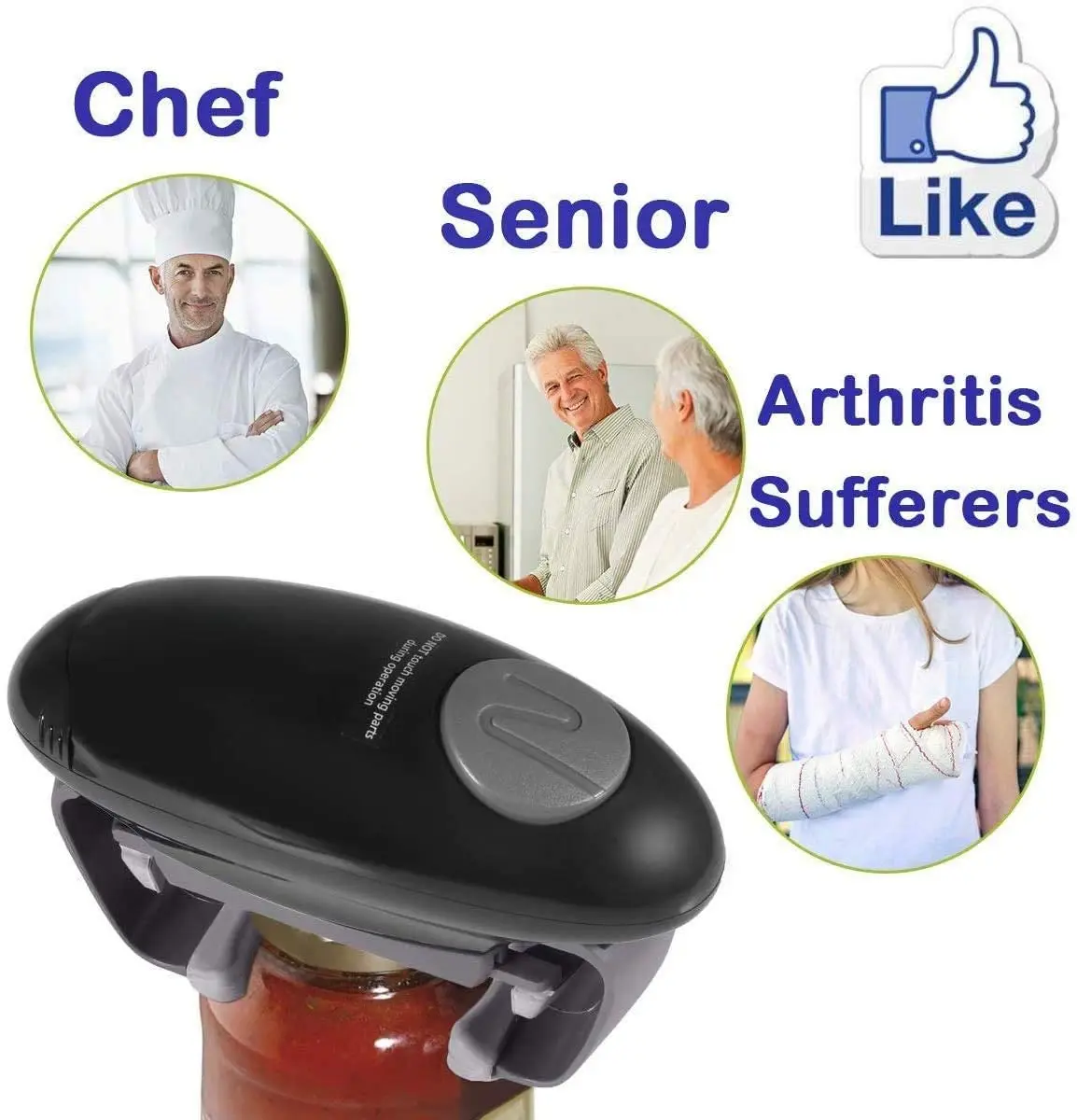 Safety Jar Opener For Arthritis Sufferers Electric One Touch Automatic
