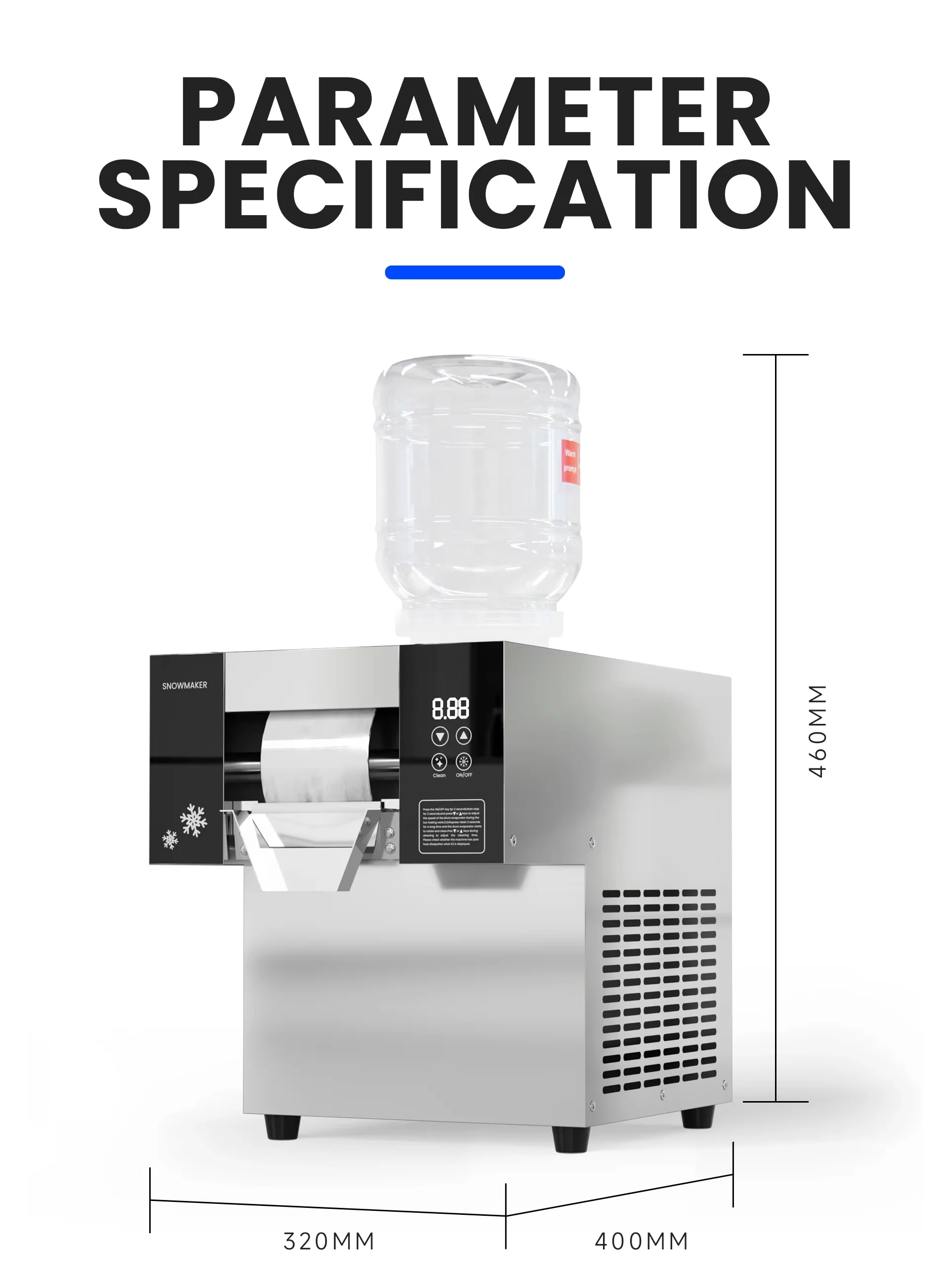 FEST Commercial Auto New Type  air Coling Korean Bingsu Snow Flake Ice Cream Making Machine for Sale