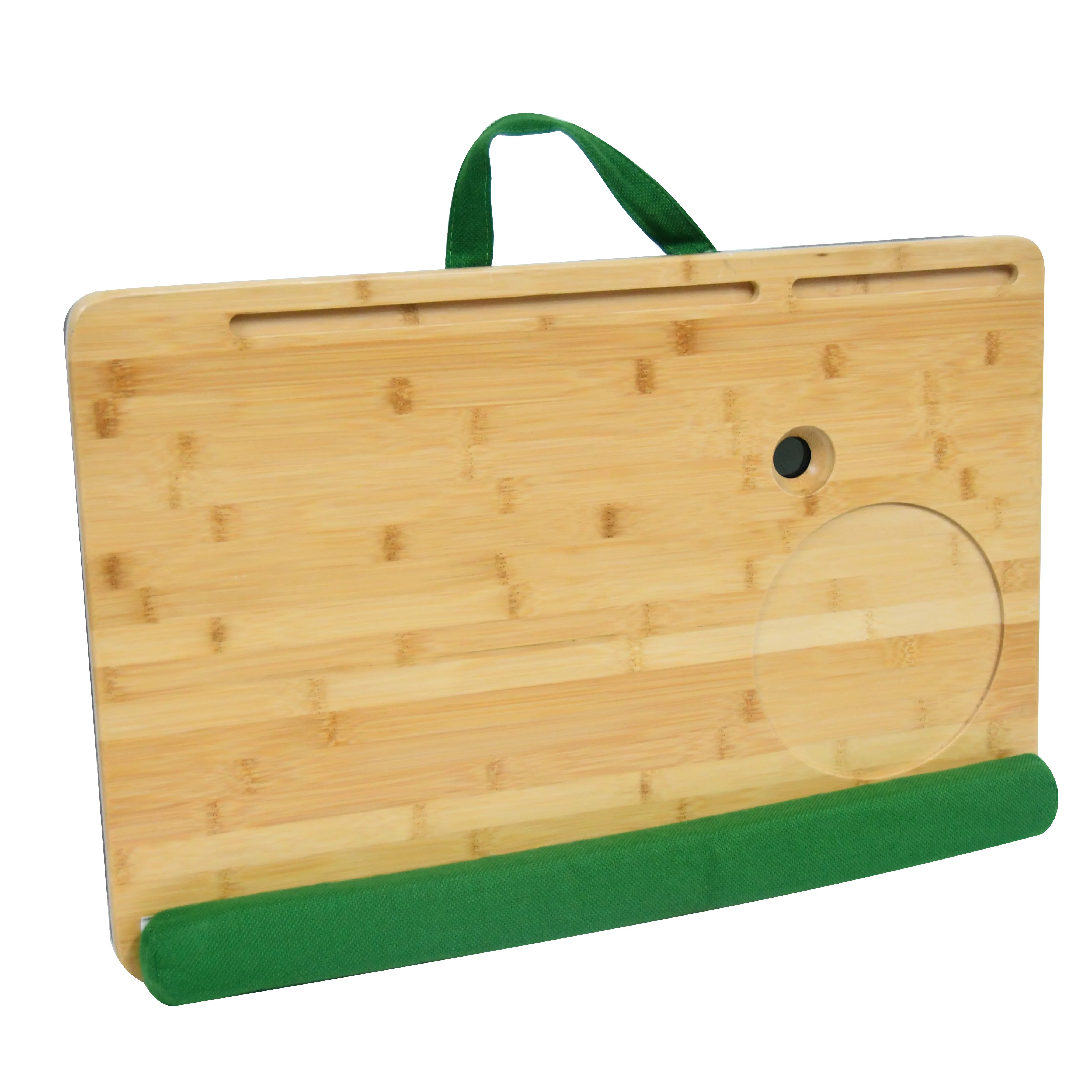 Многофункциональная кровать-поднос, Бамбуковая настольная доска для ноутбука с гнездом для планшета и ковриком для мыши