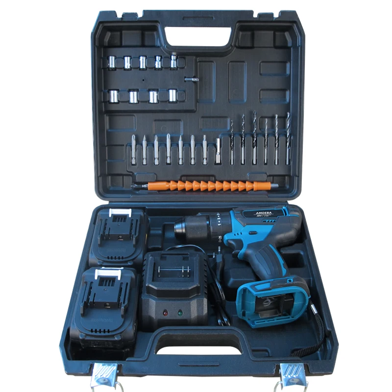 Factory Power Drills Kit 12v Portable Electric Cordless Brushless 18V WOOD DRILL Lithium Battery Heavy Duty Hand Drill Machine