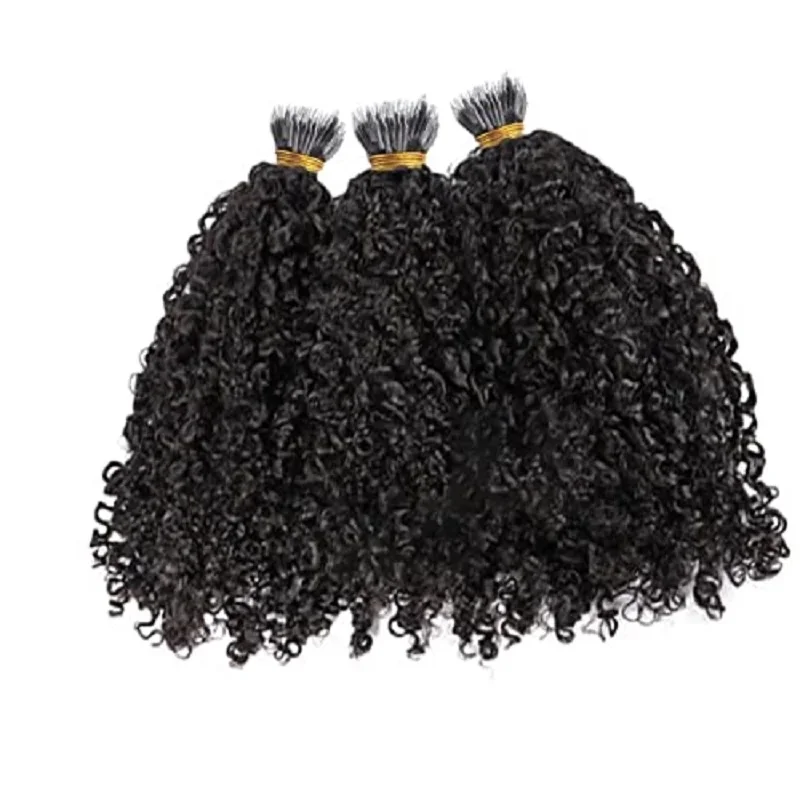 „Sassy Curly Nano Ring“ žmogaus plaukų priauginimas, Malaizijos „Remy“ plaukai, minkšti garbanoti, mikrolinkių nano karoliukai, žiediniai plaukai, 100 g, 100 sruogų_voghion.com
