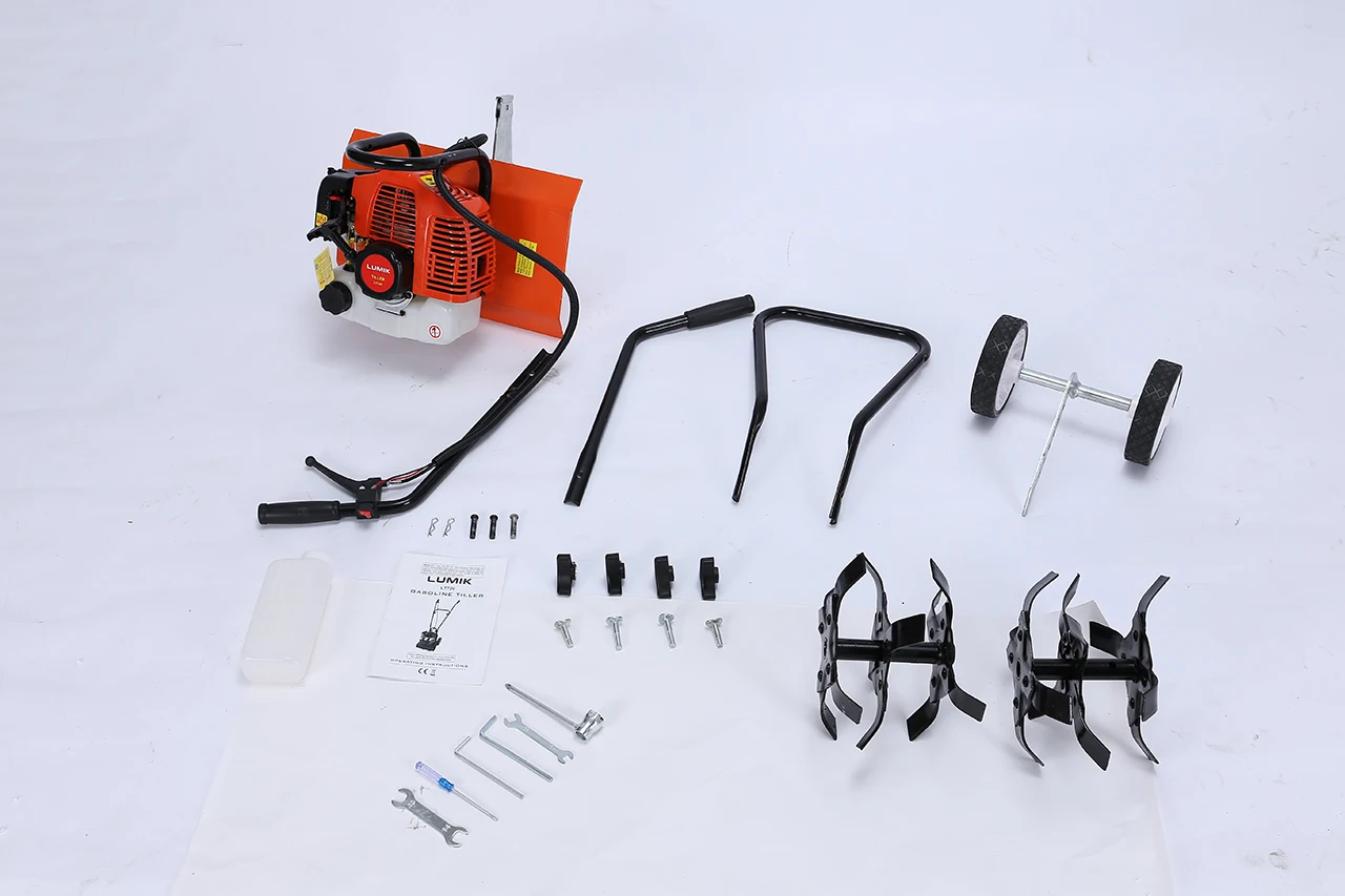 Easy Start 65 Cc Gasoline 6 Blades Manual Garden Mini Cultivator Power Tiller
