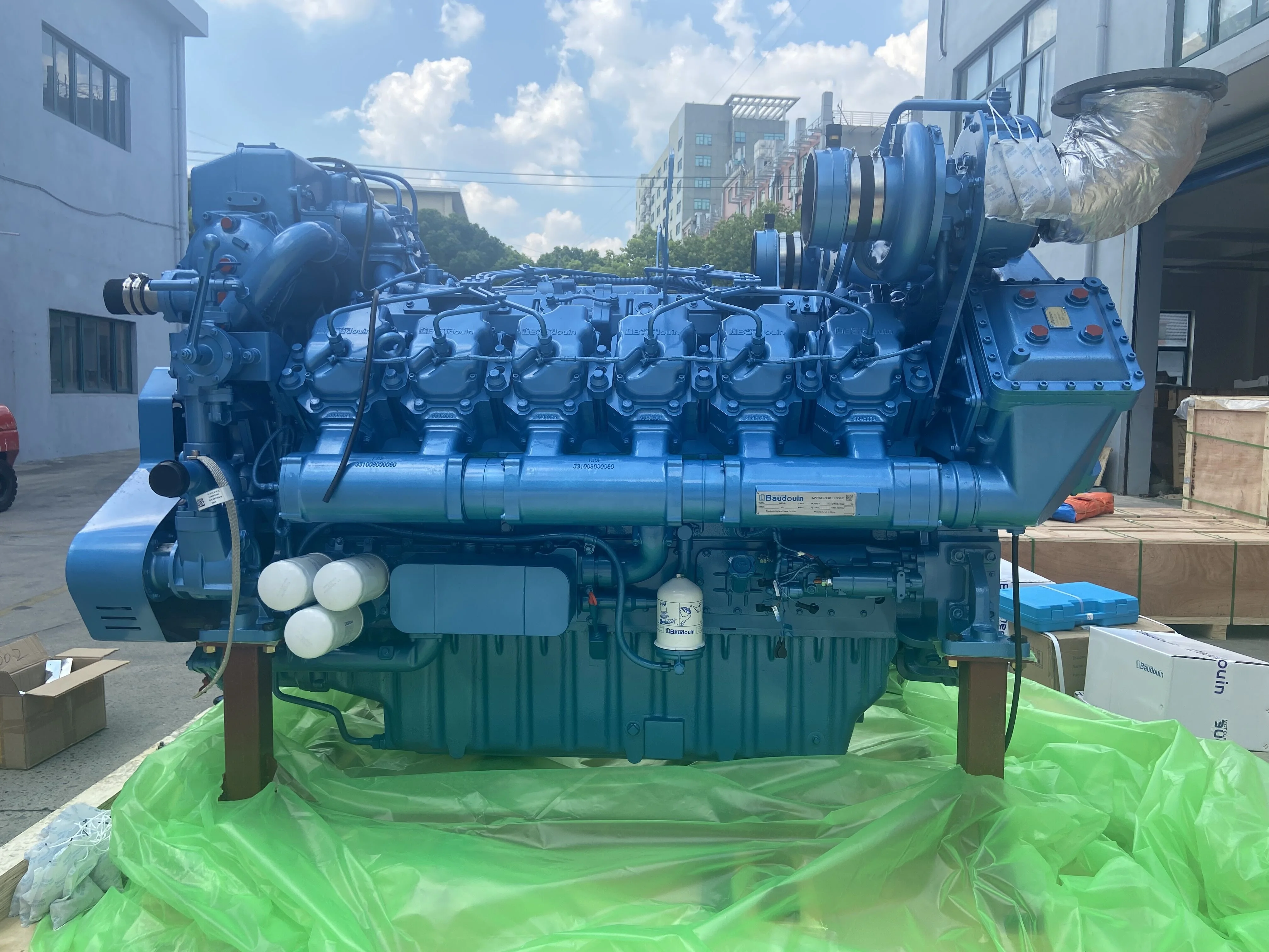Weichai Turbocharged Ship Motor Baudouin 1000hp 1500rpm 12m33c Marine ...