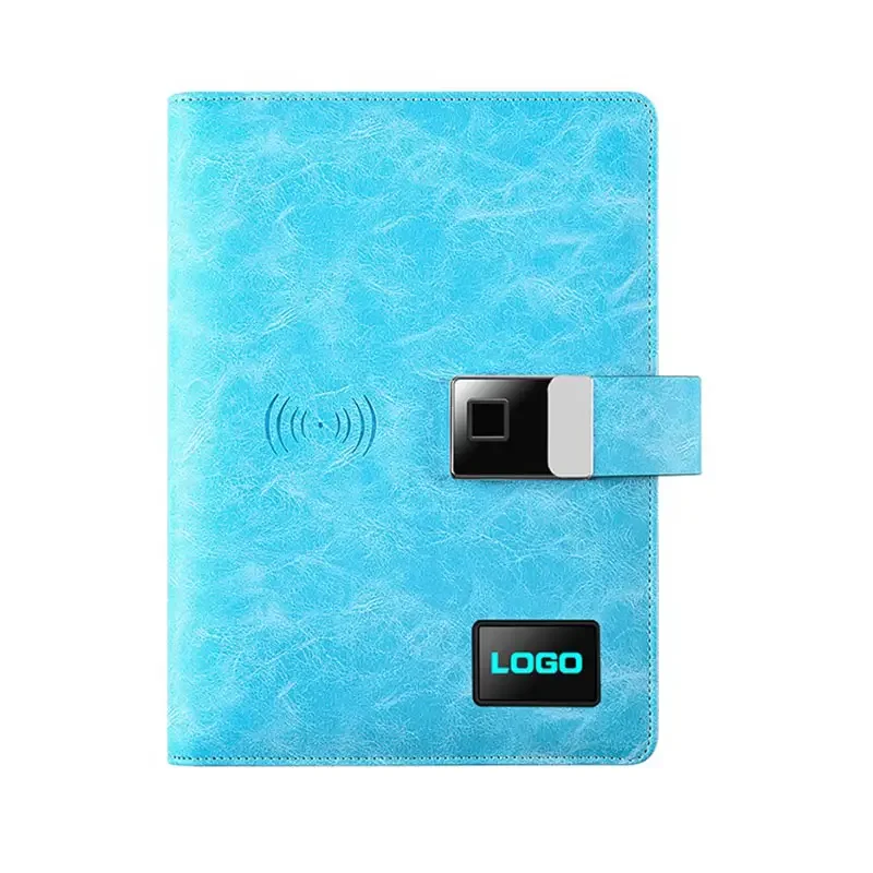 Smart Fingerprint Lock Diary with Wireless Charging Notebook