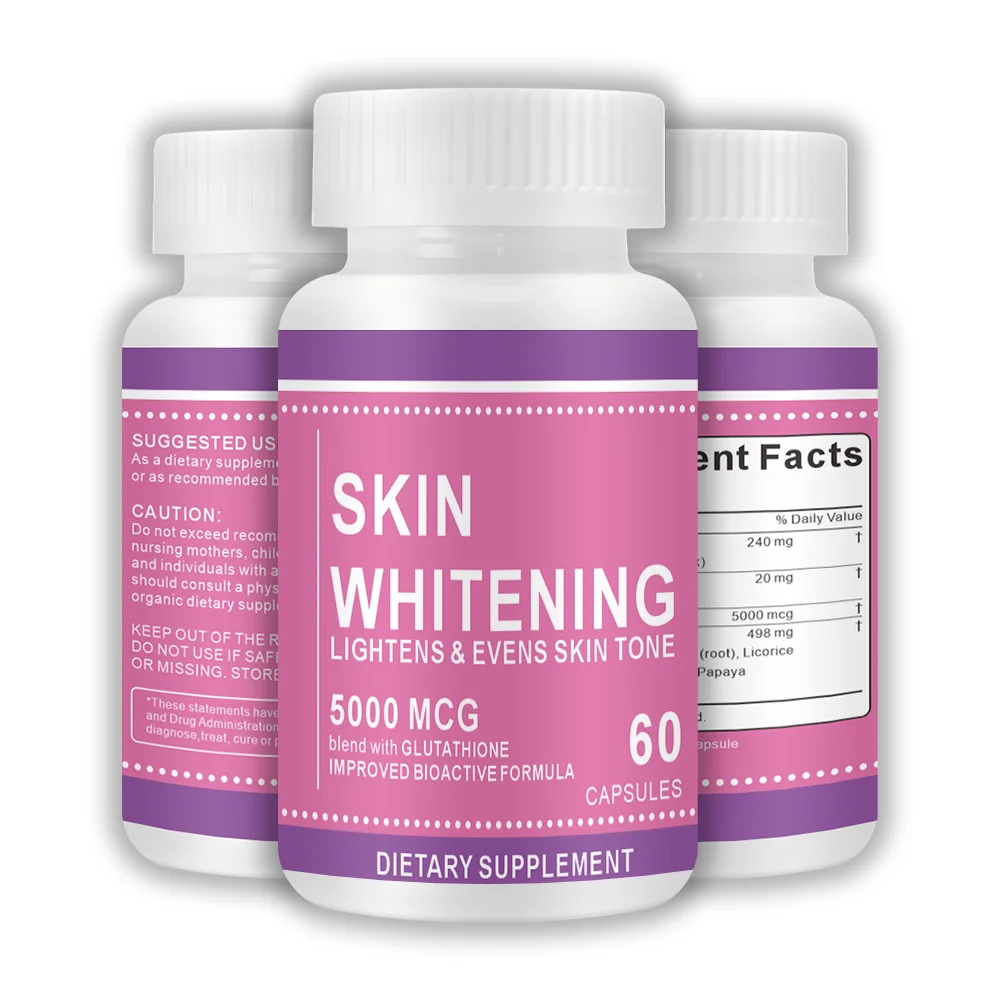 whitening skin 5000mg glutathione blend VitaHall Beauty Whiten Products Capsule for Skin Care and Health 10-Vial Kit Size:75g (Pack of 4) L-Glutathione Reduced+ | With