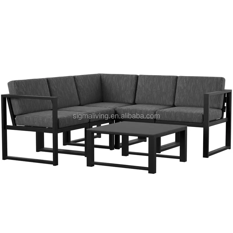Garden sectional sofa set  new outdoor furniture sofa aluminum sectional sofa set