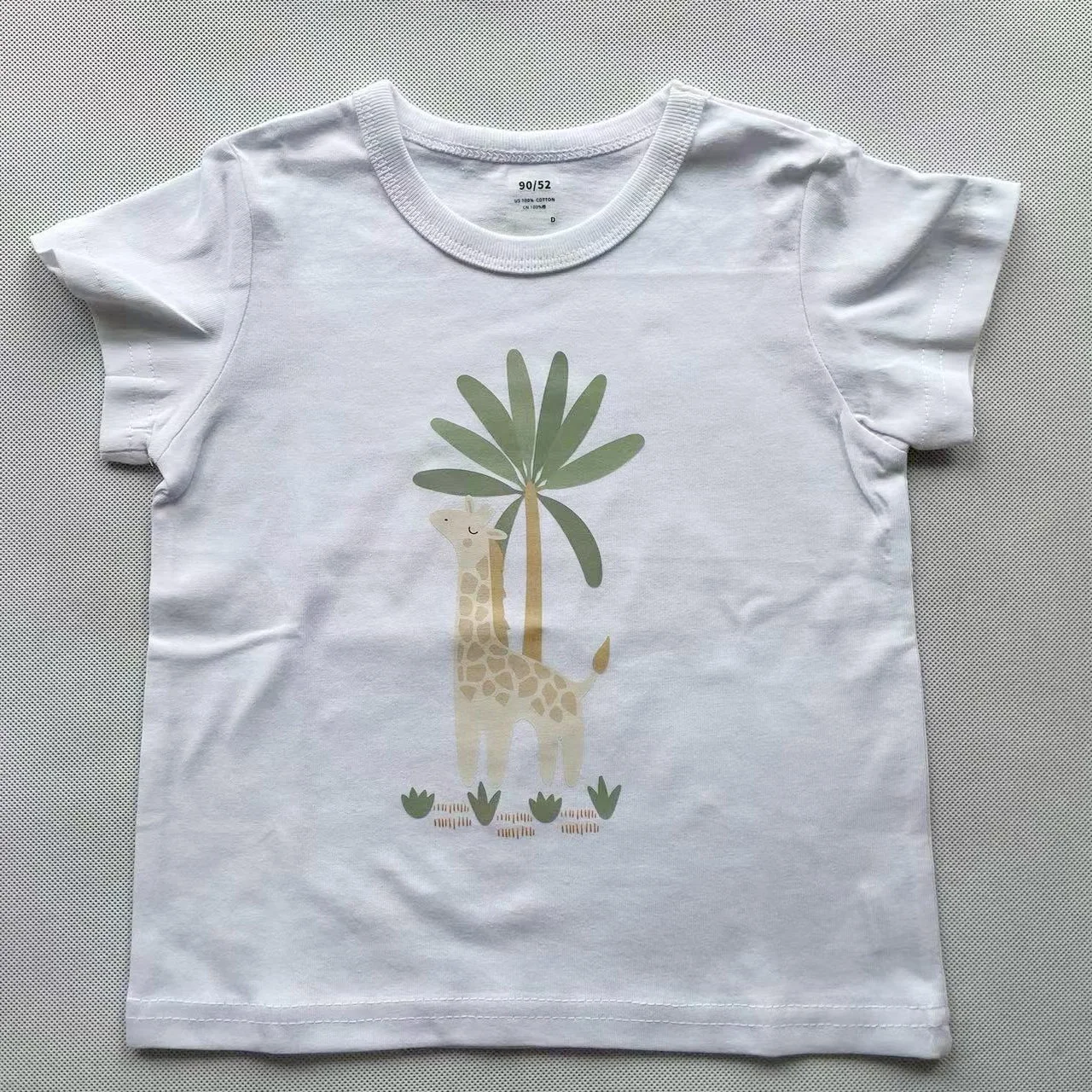 100 Cotton Blank Plain Children's Tshirts With Label Custom Dtg