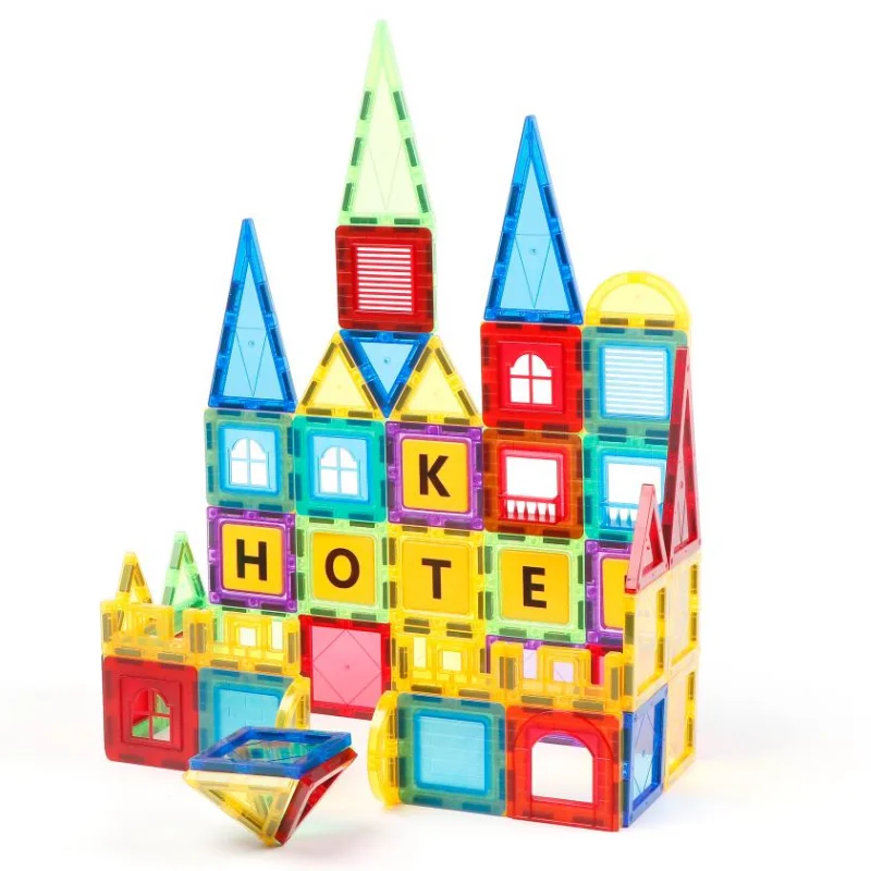 Kids Magnetic Tiles Building Blocks Set 3D Magnet Building Tiles Construction Toys for Toddler