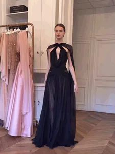 Bettergirl 2026 Spring French Sexy Black Backless Lace Mesh Long Dress Fashion Banquet Holiday Chiffon Women Dress