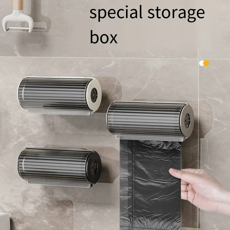 Garbage bag storage tool Kitchen bag storage box Large capacity toilet wall mounted plastic convenient bag